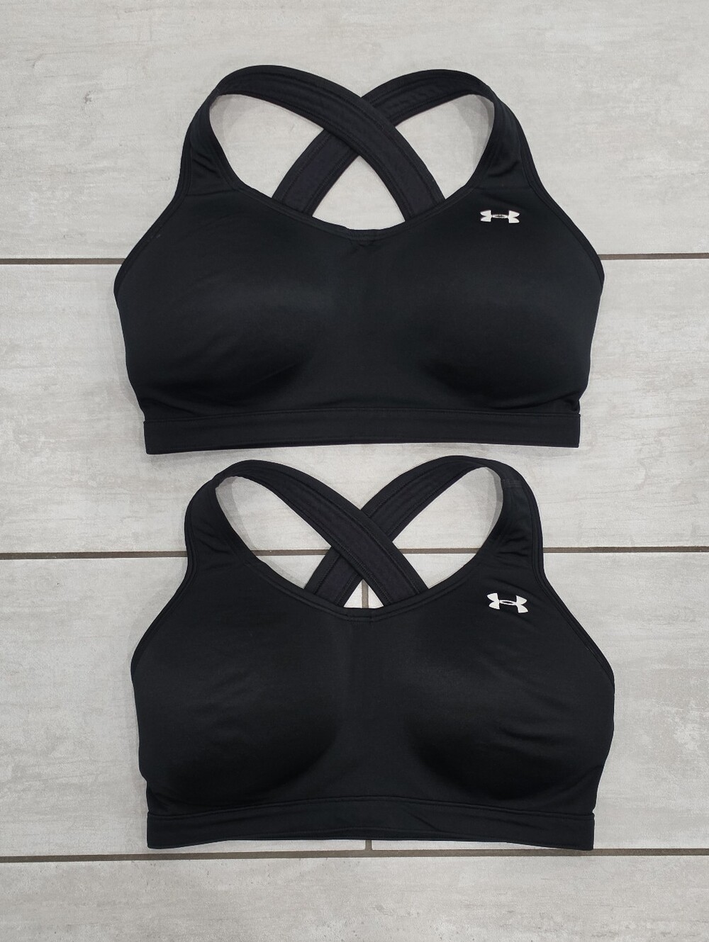UNDER ARMOUR Black High Impact Continuum Crossback Sports Bra Bundle (Set of 2)